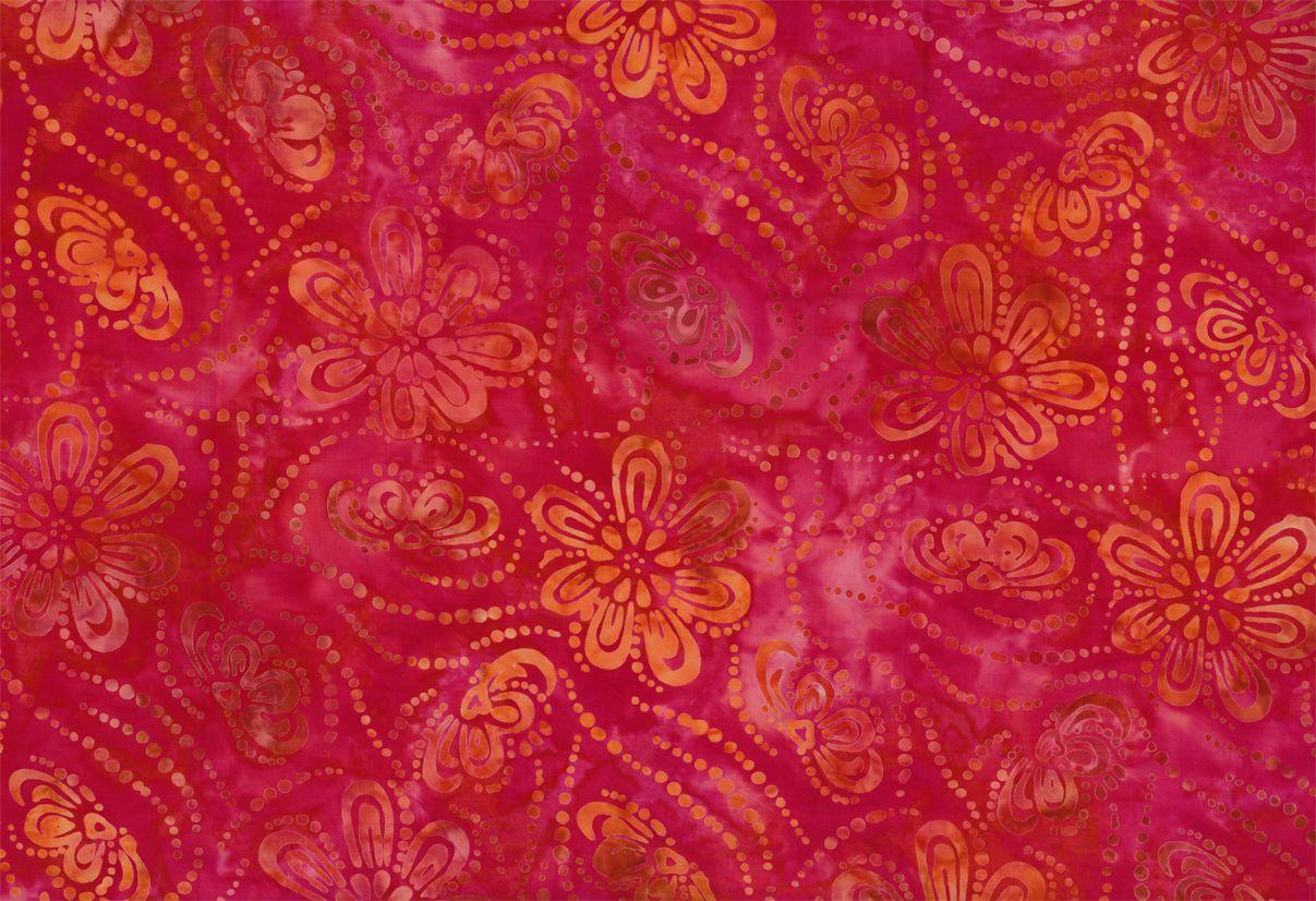 Batik Floating Flowers Red