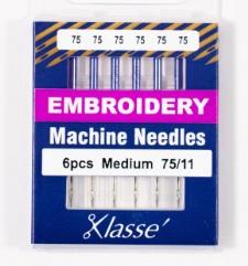 Klasse Embroidery 75/11 6-Pack Needles