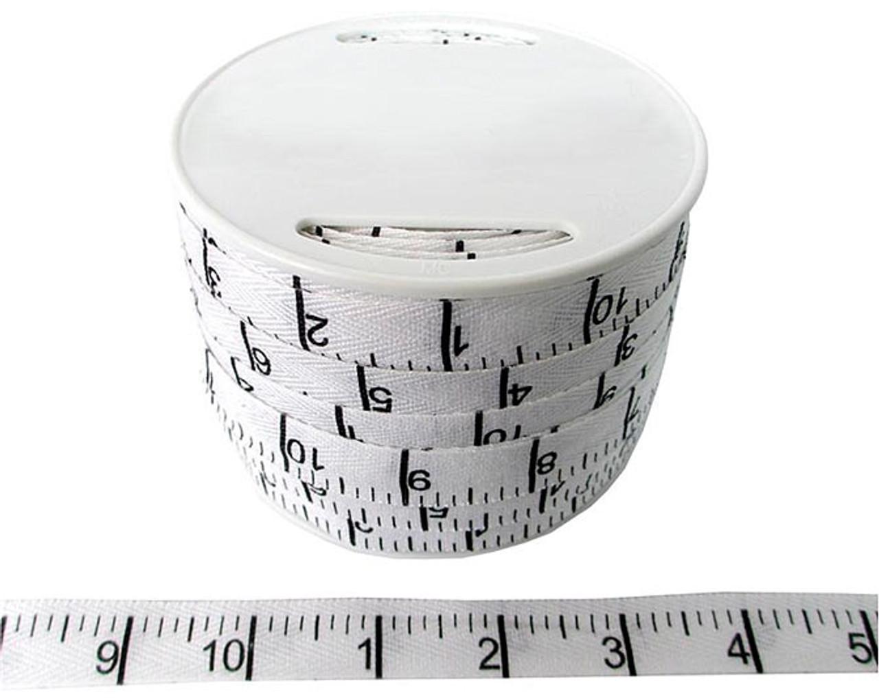 Measuring Tape Printed Twill Tape, 9/16 inch White