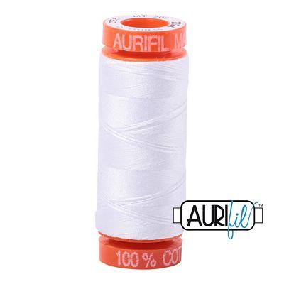 Aurifil Cotton Mako 50wt 220yds #2024 White