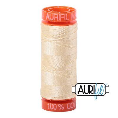 Aurifil Cotton Mako 50wt 220yds #2110 LIGHT LEMON