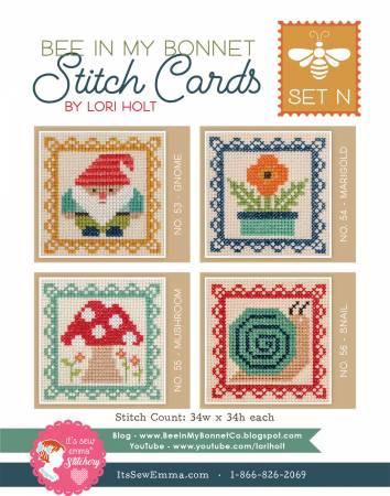Bee In My Bonnet Stitch Cards Set N