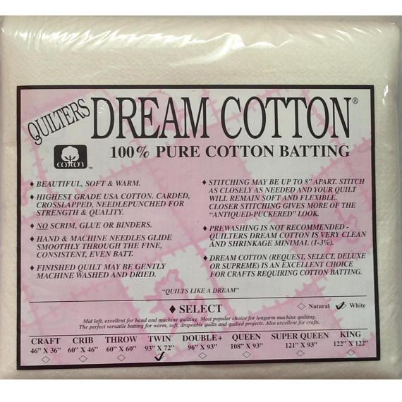 Quilters Dream Cotton, Batting, Deluxe, Double 96 X 93 