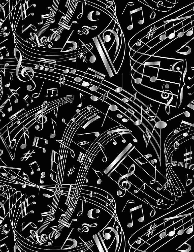 Swirling Music Notes