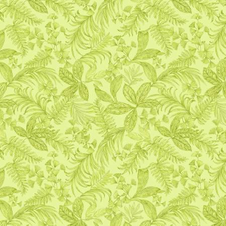 Exotica Lime Tropical Toile