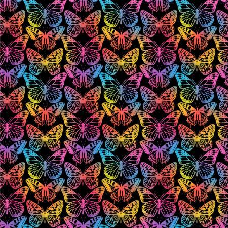 Kaleidoscope Black Butterflies