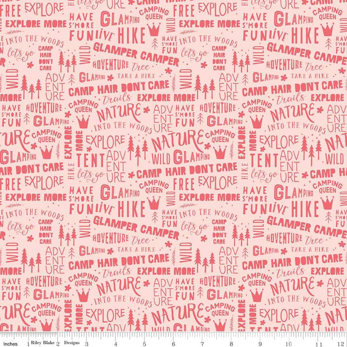 Glamp Camp Phrases Pink