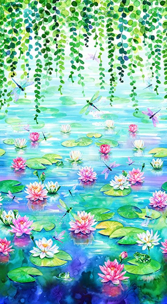 Wading With Water Lilies