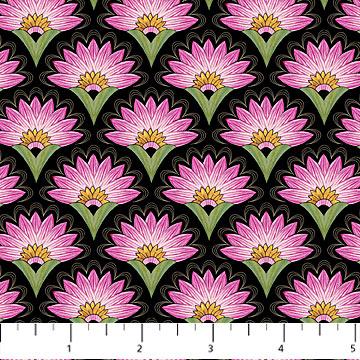 Water Lilies Scallop Black