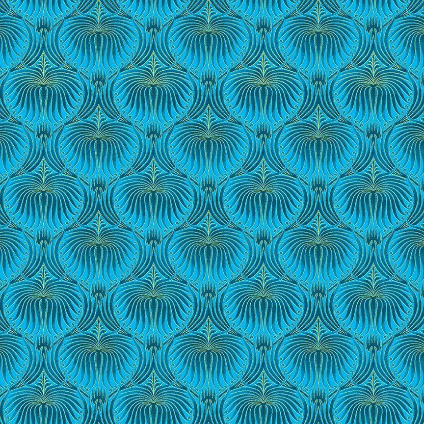 Empress Feather Wallpaper Turq