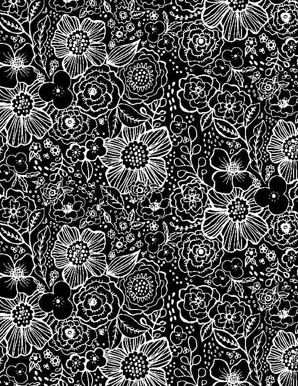 Night & Day Packed FloralBlack