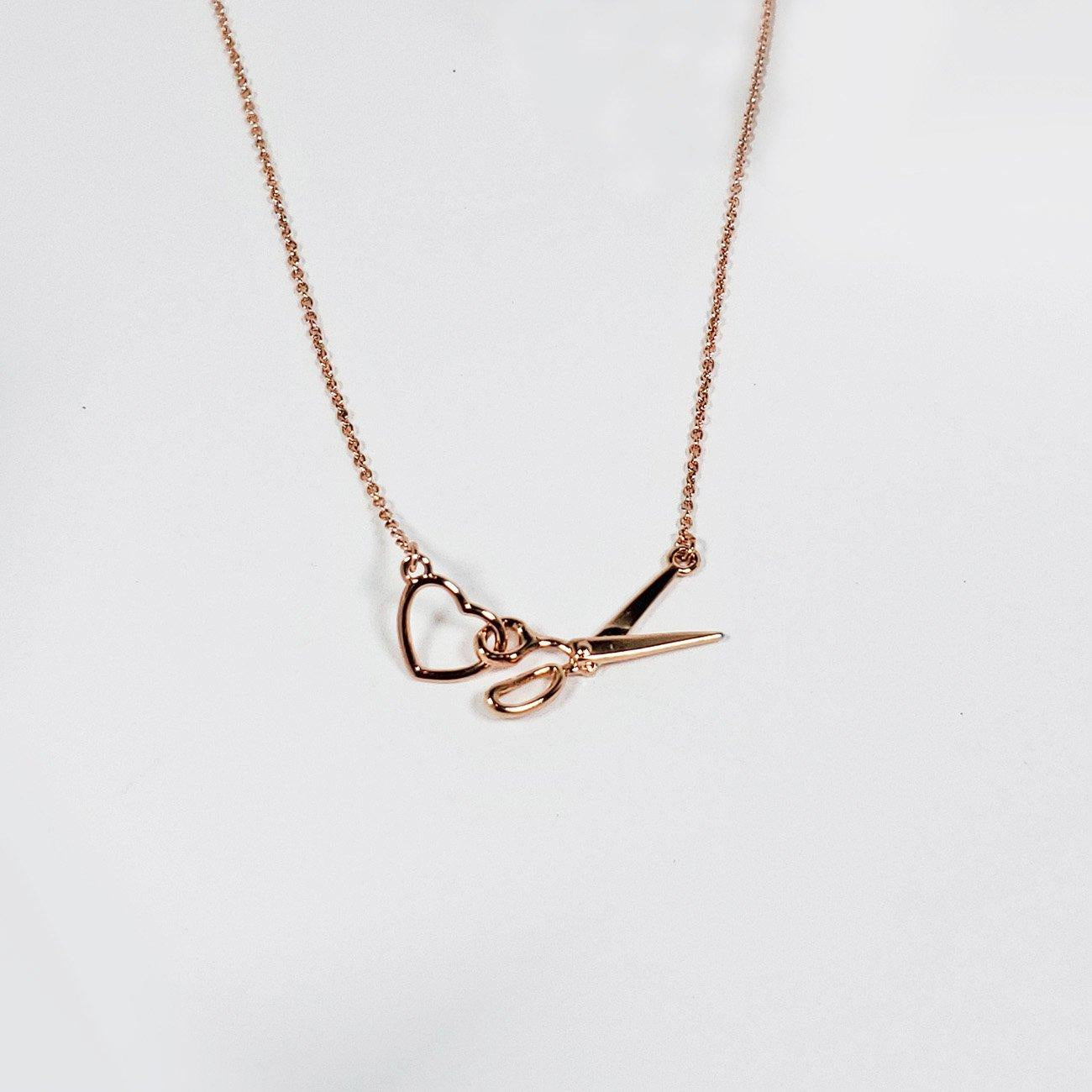 Scissor/Heart Charm Necklace