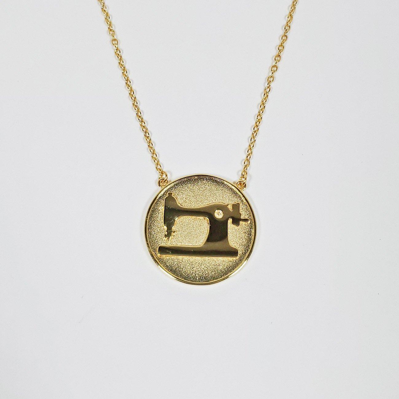 Sewing Machine Coin Necklace