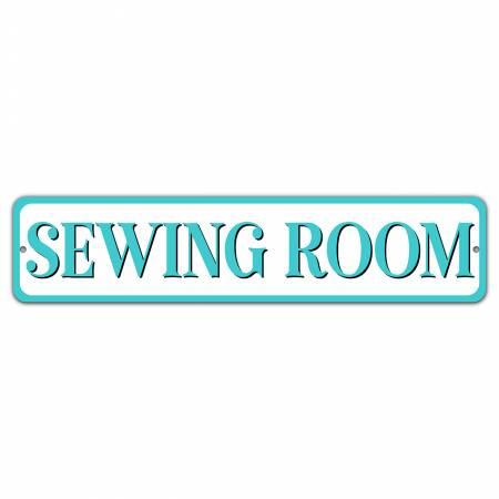 Sewing Room Sign Turq