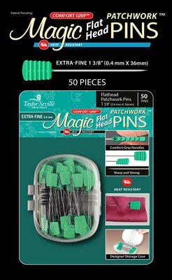 Magic Pins 2 Flat Head Fine 50pc with Comfort Grip - Juki Junkies