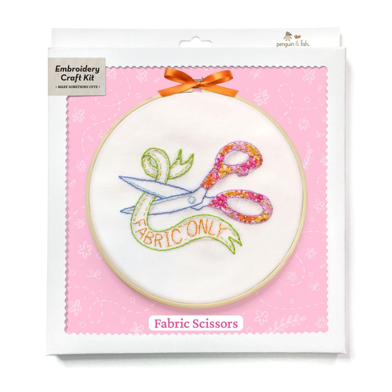 Fabric Scissors Embroidery Kit