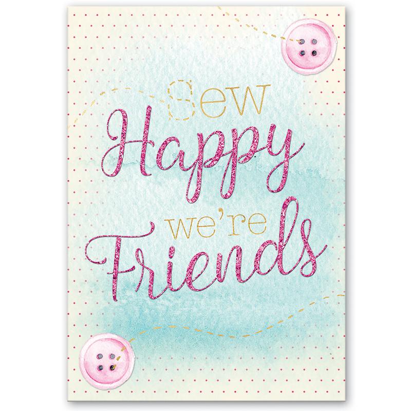 Greeting Card Sew Happy Friend