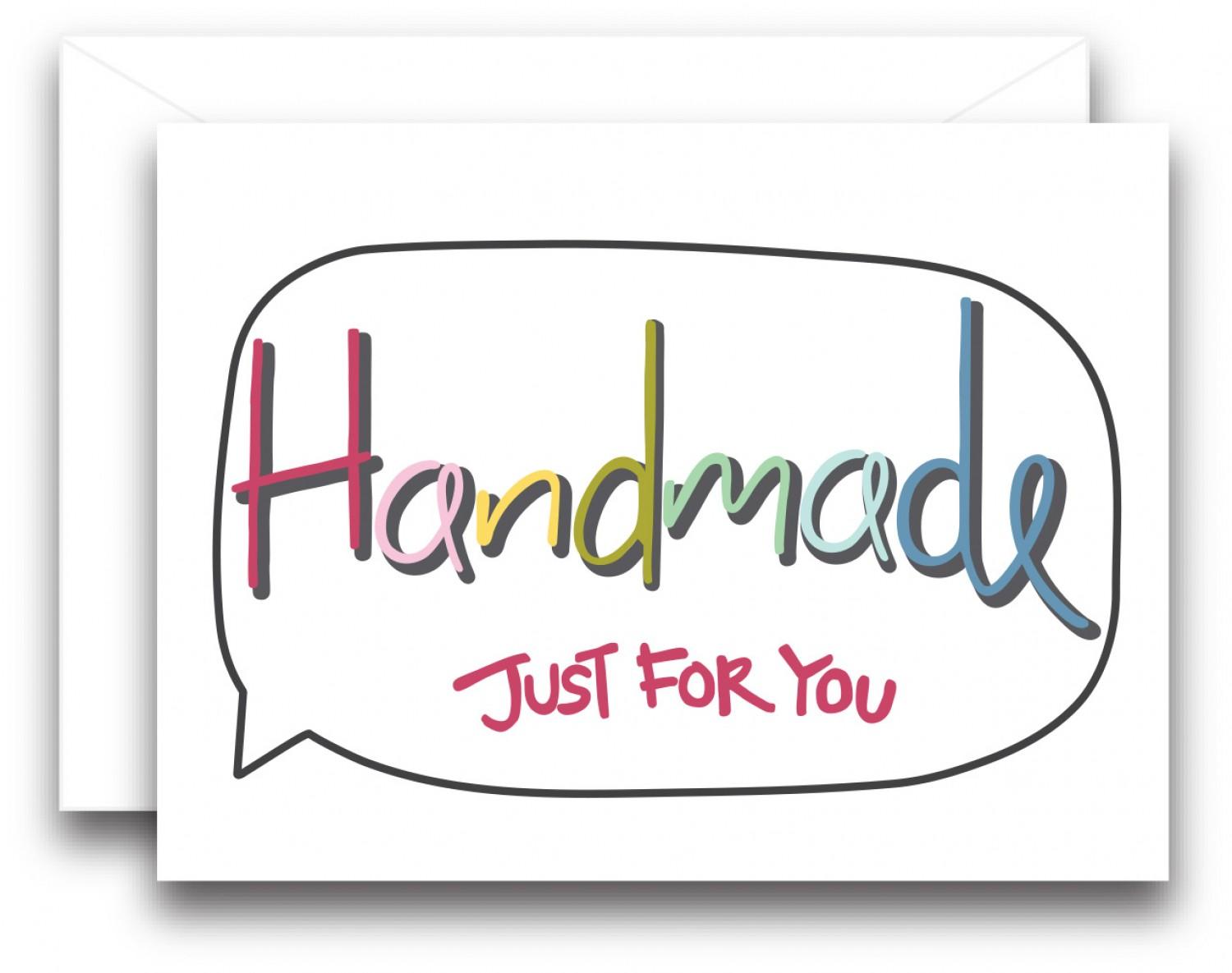 Handmade Just For You Notecard