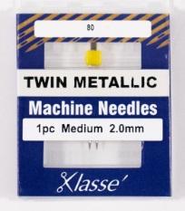 Klasse Twin Metallic 2.0mm/80 Single Needle