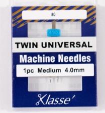 Klasse Twin Universal 4.0mm/80 Single Needle