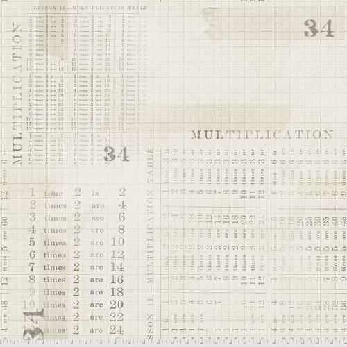 Monochrome Multiplication Table Parchment