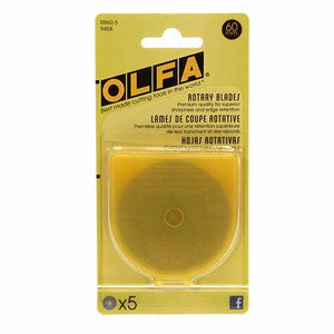 Olfa 60mm Replacement Rotary Blade 5/pk