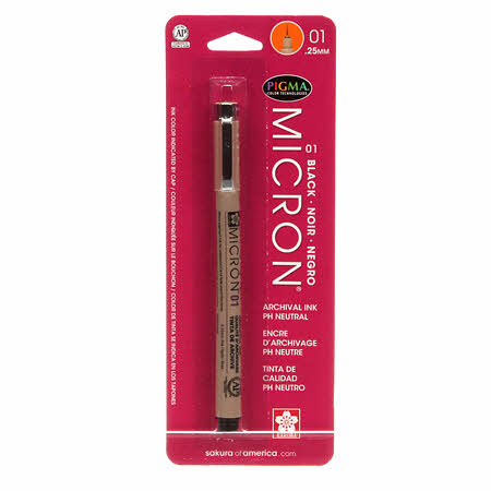 Notions - Pigma Micron Pen - Black - Size 01-.25mm