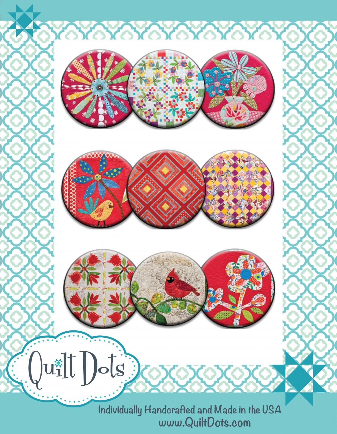 Quilt Dots - Piece O' Cake Red Hot Dots 9 Set