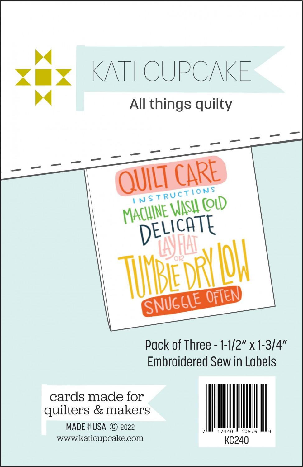 Quilty Instructions Labels