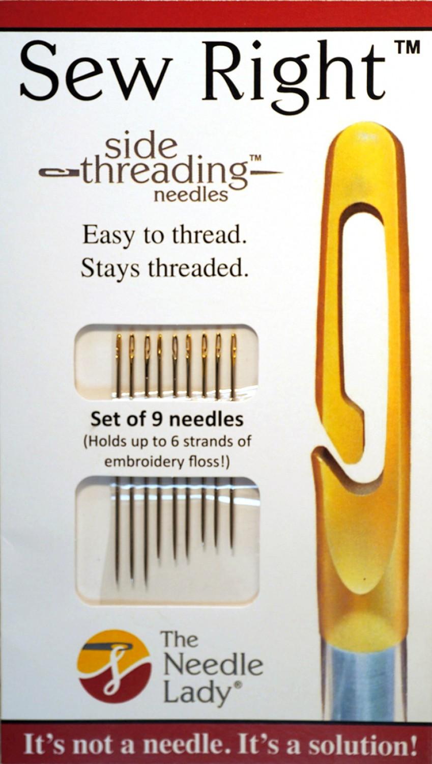 Sew Right Set of 9 side Threading Needles - Quiltique