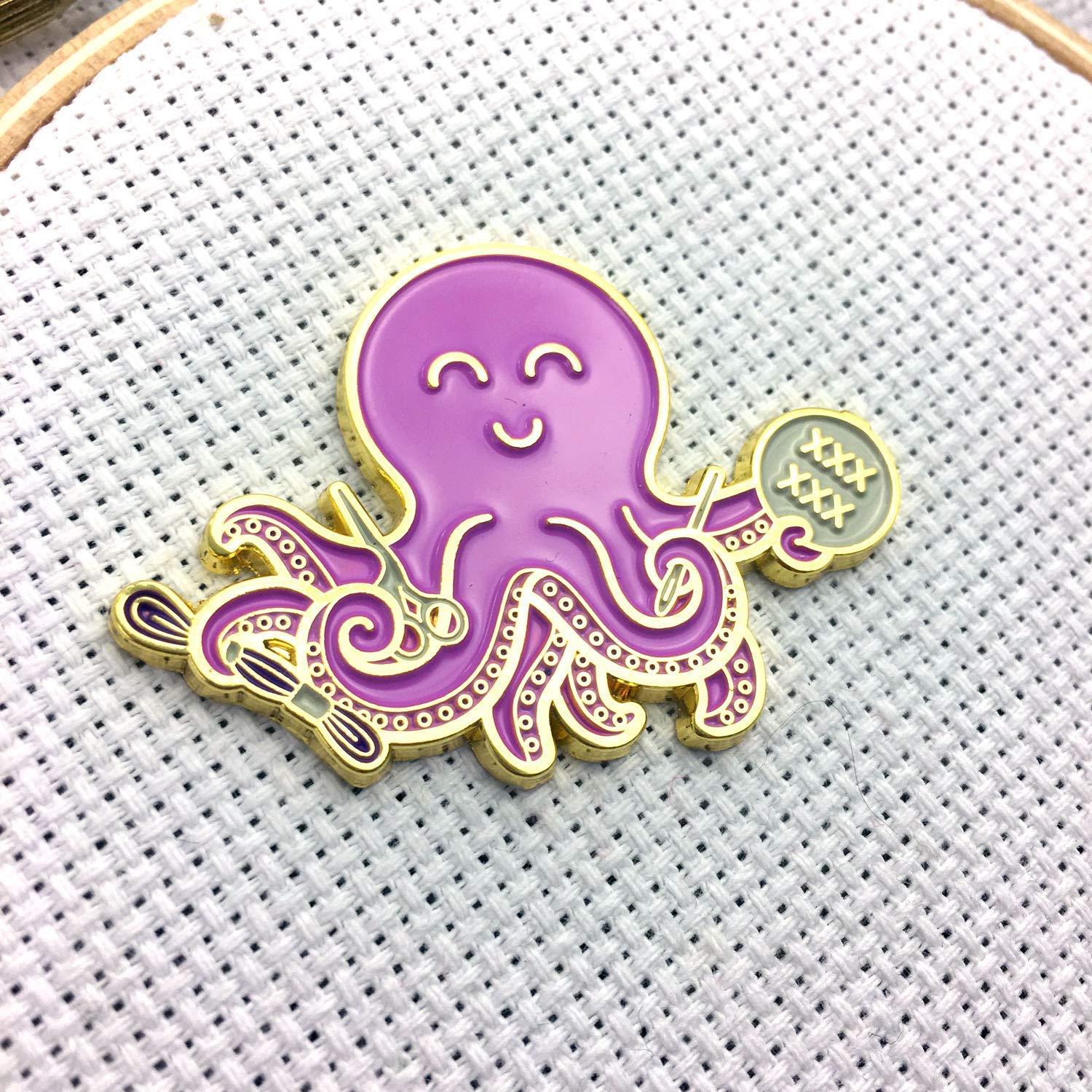 Stitching Octopus Pink Needle Minder