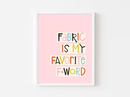 Fabric F Word Art Print
