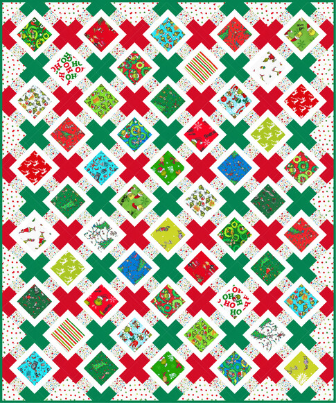 Grinch using Oliva Quilt Pattern