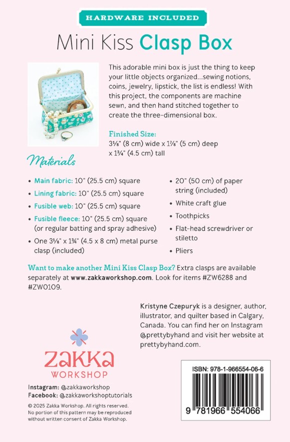Mini Kiss Clasp Box Pattern