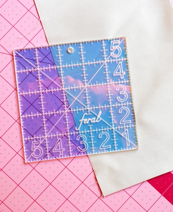 Iridescent Charm Square Ruler 5"