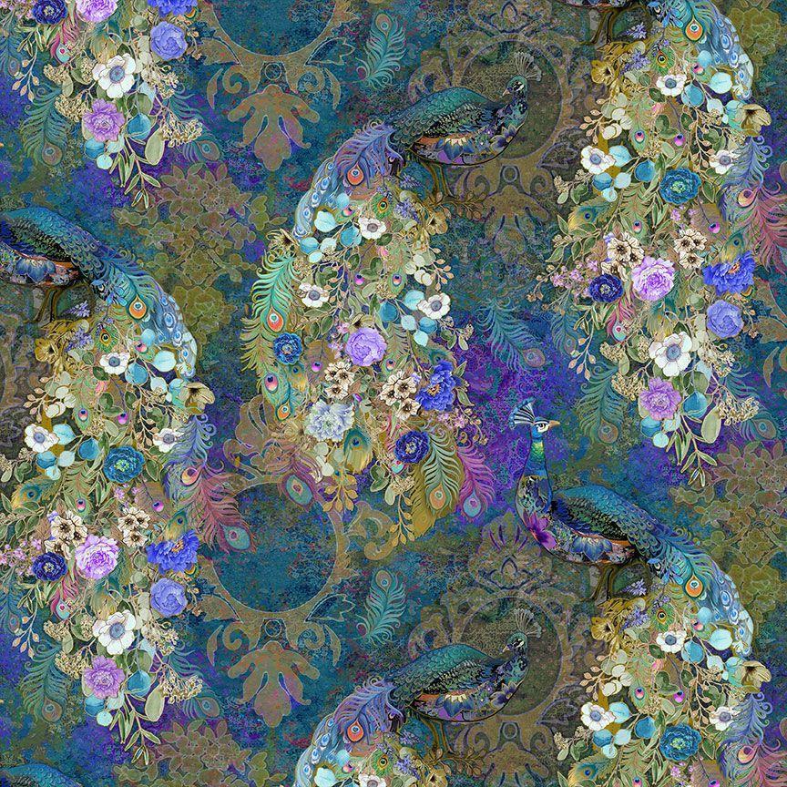 Flourish Peacock Floral Teal