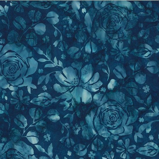 Bali Batik Mixed Floral Blue