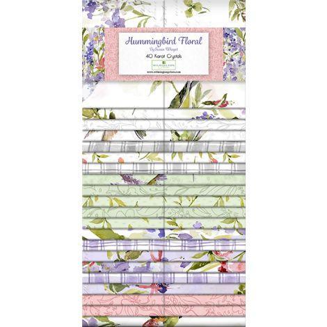 Hummingbird Floral 2.5" Strips