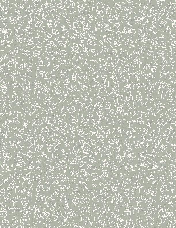 Au Naturel Floral Doodle Green