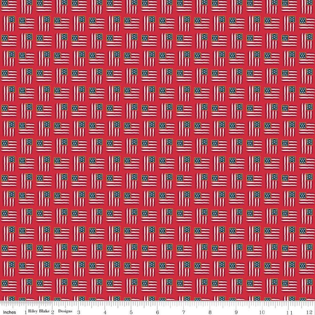 Sweet Freedom Flags Red Sparkle