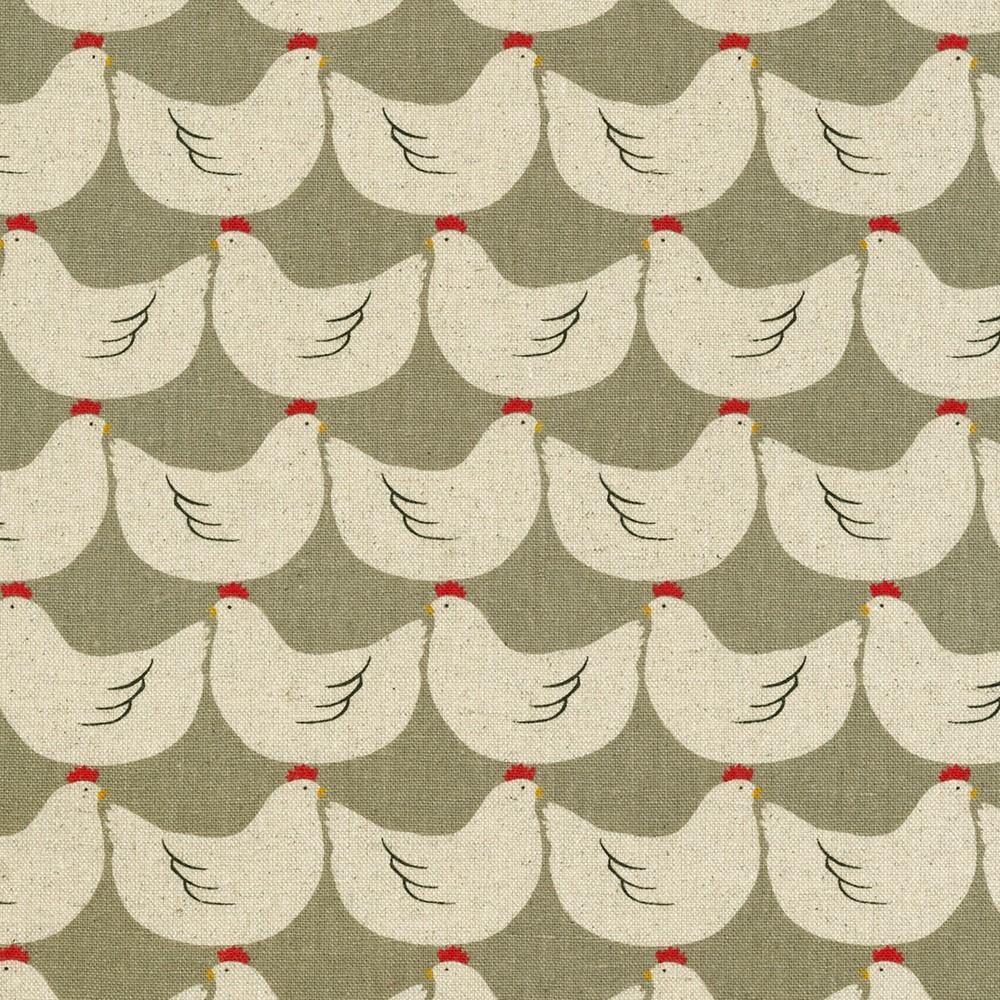 Chicken Cotton Flax Grey