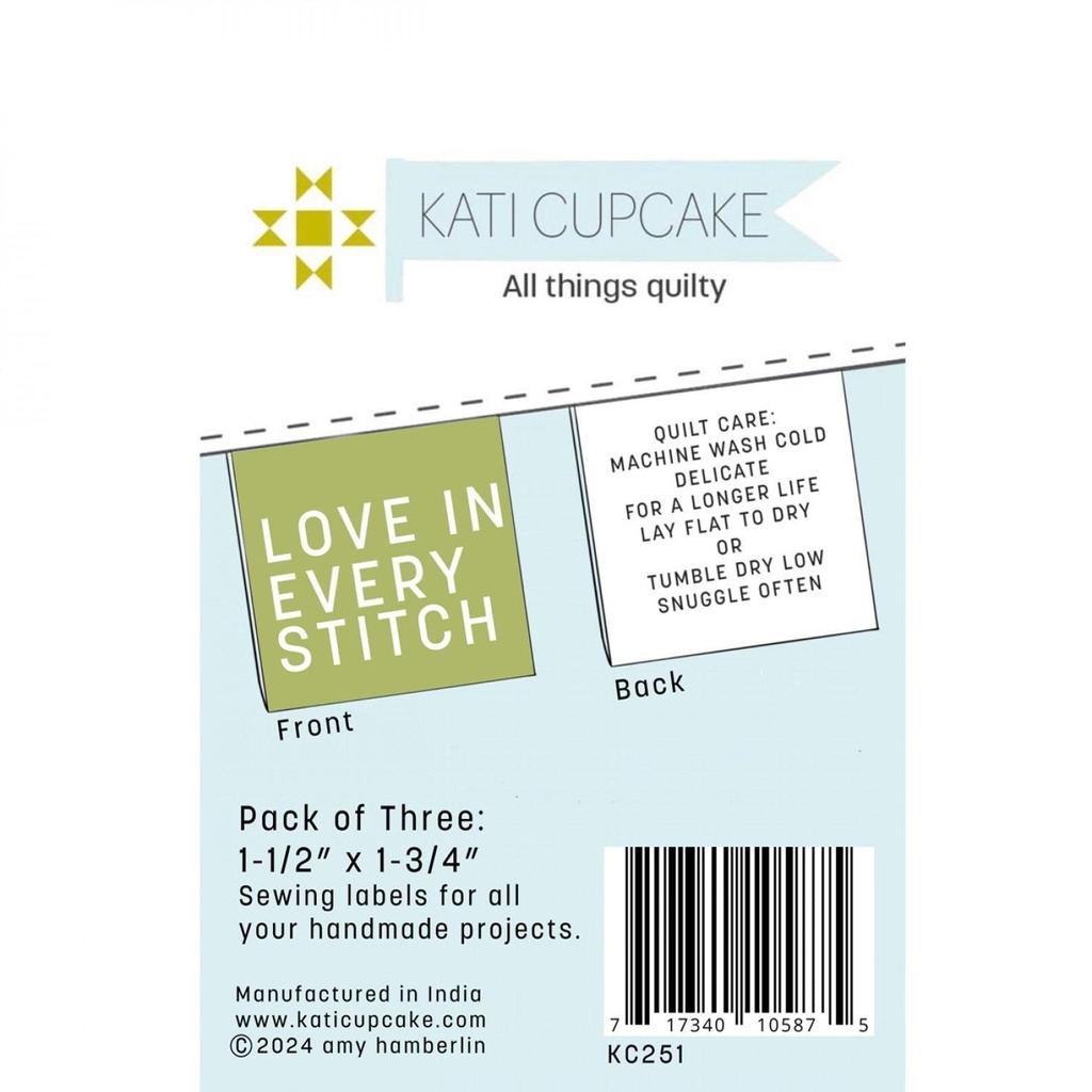 Love in Every Stitch Quilt Label