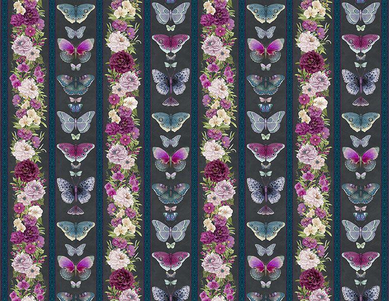 Midnight Garden Border Stripe