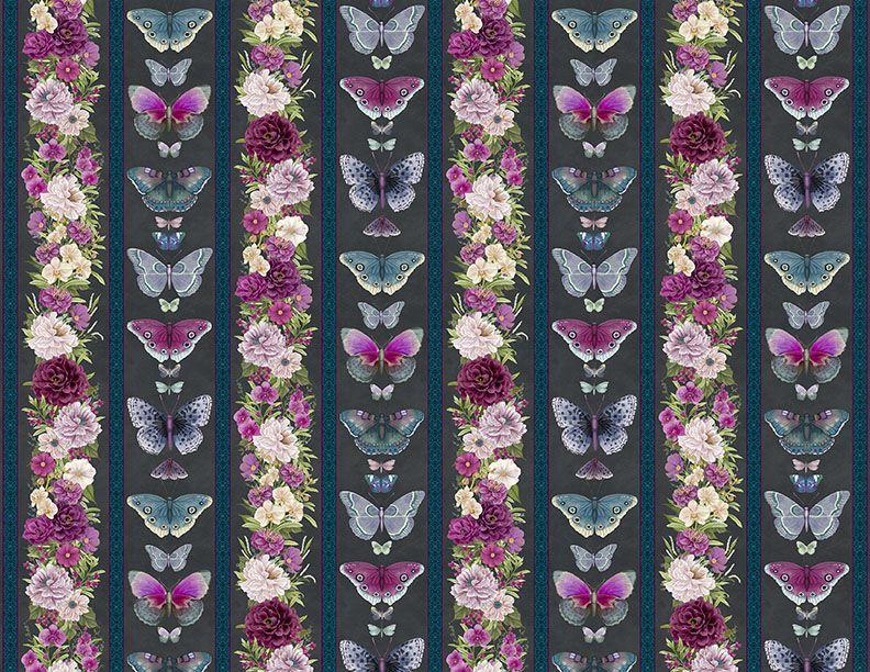 Midnight Garden Border Stripe