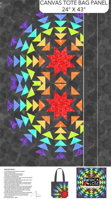 Tonal Trios Tote Bag Panel light Canvas 24"