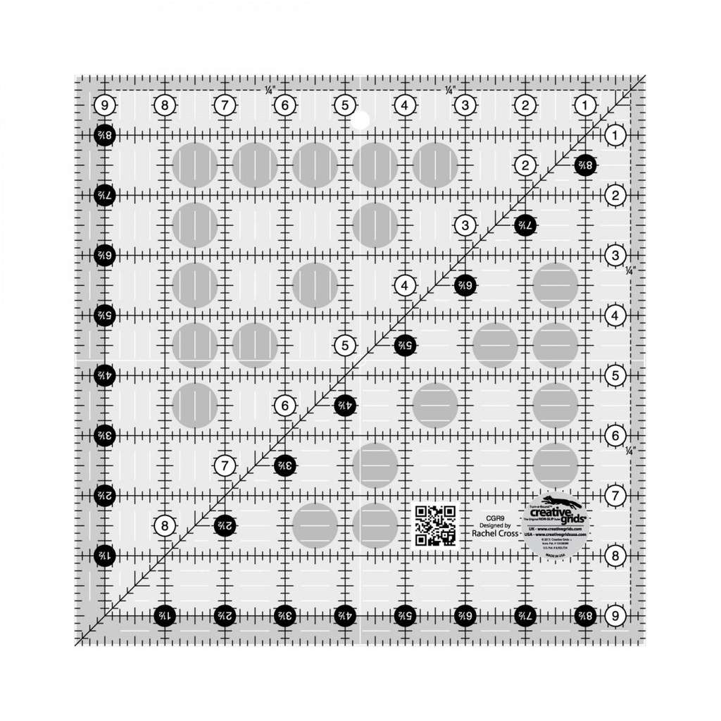 9.5" Square CGR Ruler