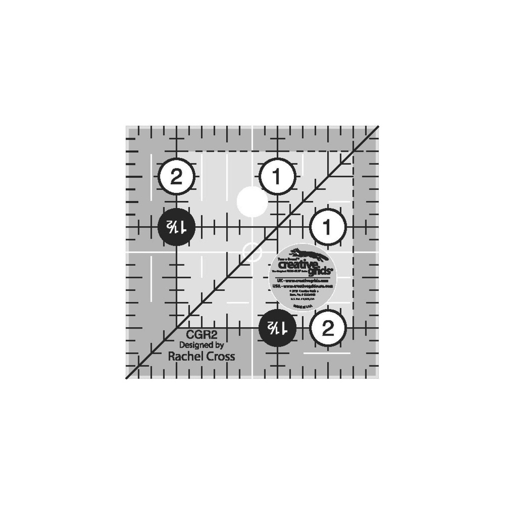 2.5" Square CGR Ruler