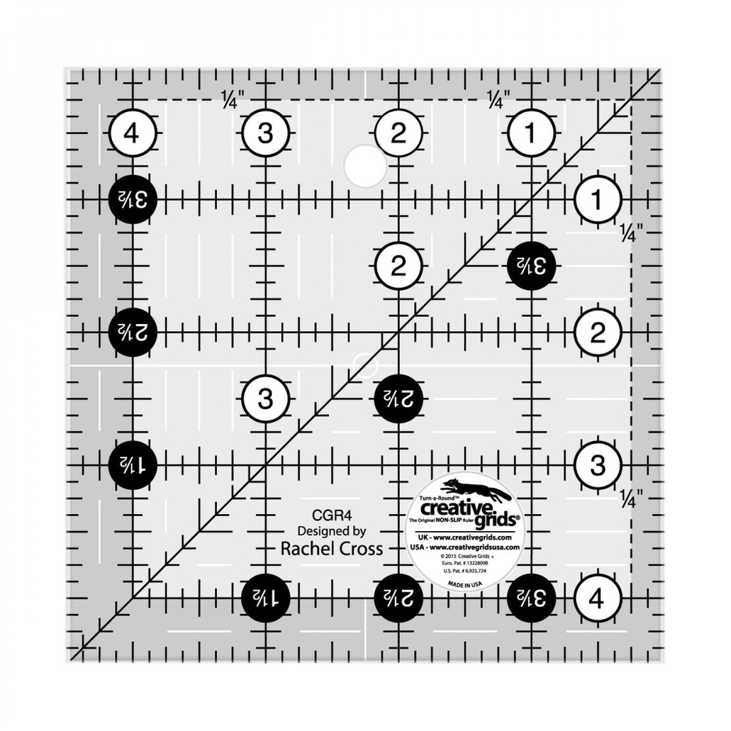 CGR Ruler 4.5" Square