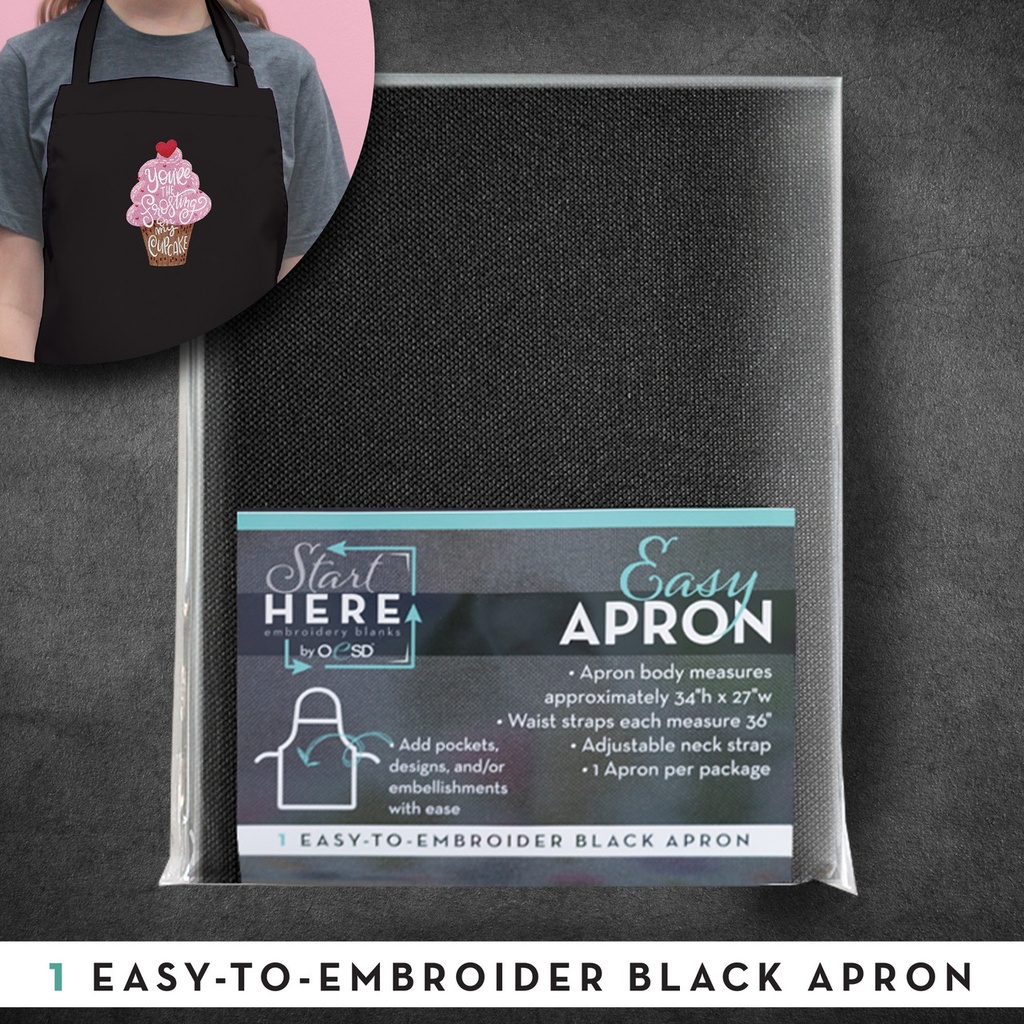 Easy Apron Black 34"x27"