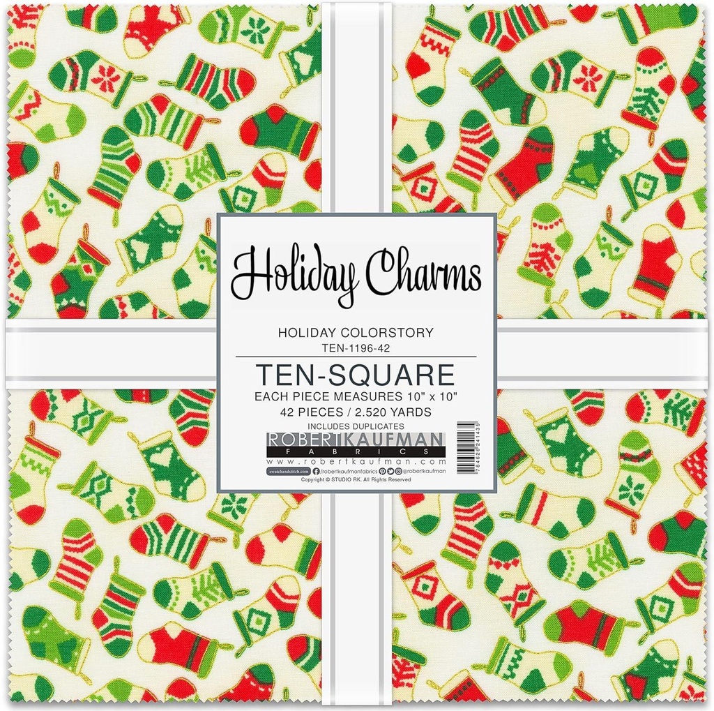 Holiday Charms 10" Square